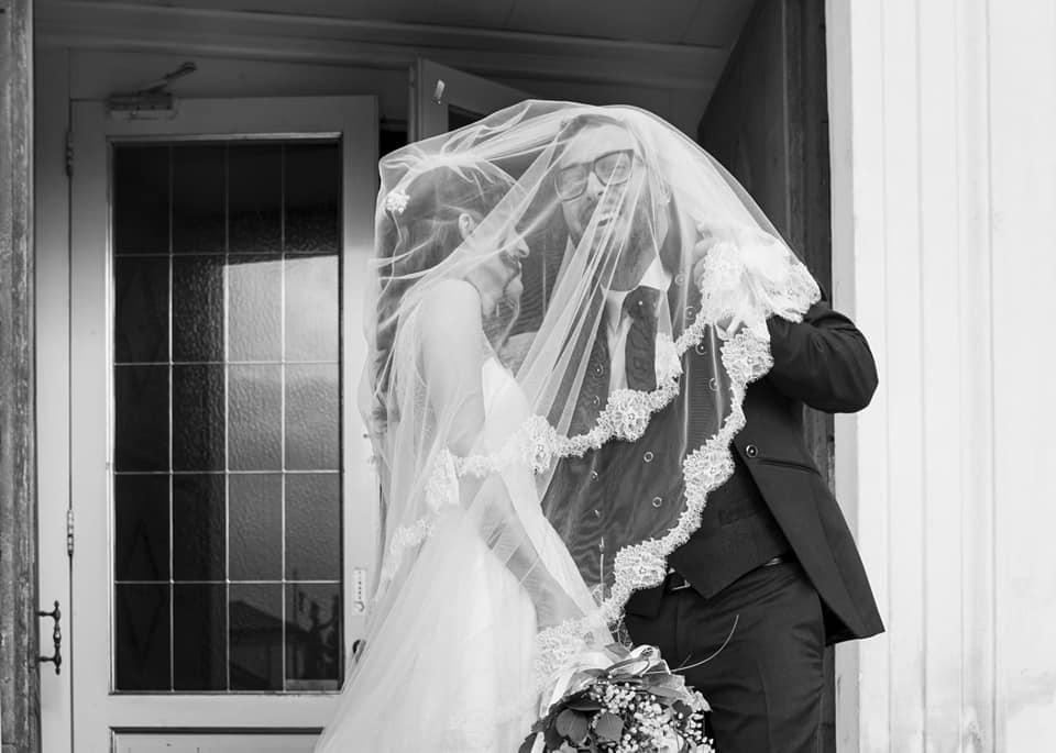 abito da sposa con velo elena spose marostica nove bassano