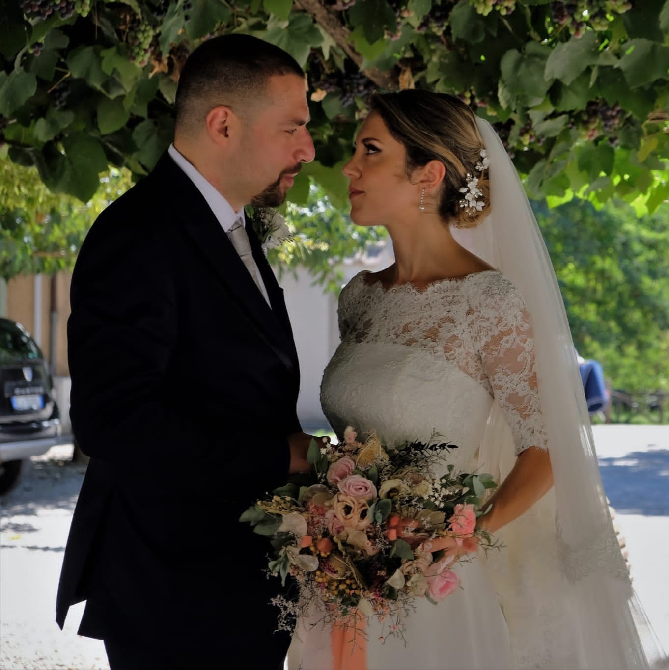 abito da sposa spezzato scivolato elena spose nove matrimonio a roma
